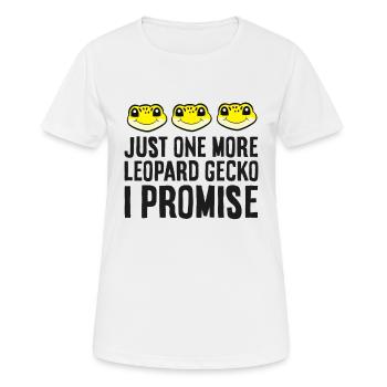 Nur noch ein Leopardgecko Ich verspreche - Frauen T-Shirt atmungsaktiv - Weiß - Vorne - AI Model Female 172 dark (172cm)