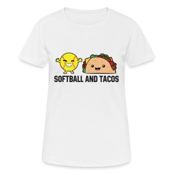 Softball und Tacos Lustige Softball-Tacos - Frauen T-Shirt atmungsaktiv - Weiß - Vorne - AI Model Female 172 dark (172cm)