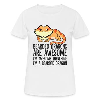 Bartagamen sind fantastisch Ich bin fantastisch - Frauen T-Shirt atmungsaktiv - Weiß - Vorne - AI Model Female 172 dark (172cm)