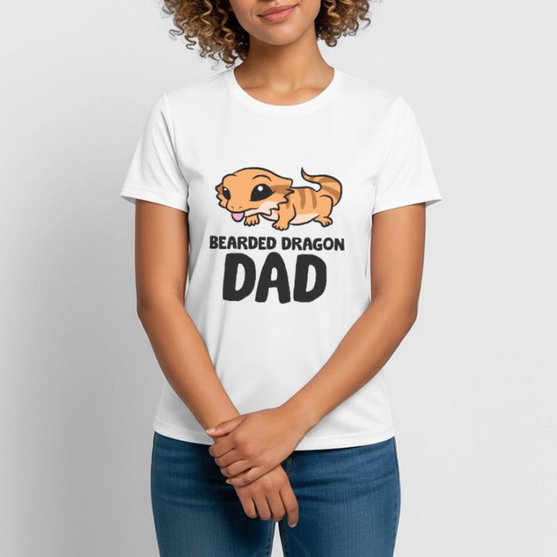 Bartagame Papa Eidechse Reptil Bartagame Papa Frauen T-Shirt atmungsaktiv