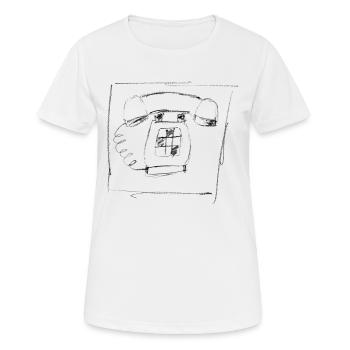 Téléphone pour Bright - T-shirt respirant Femme - blanc - Devant - AI Model Female 172 dark (172cm)