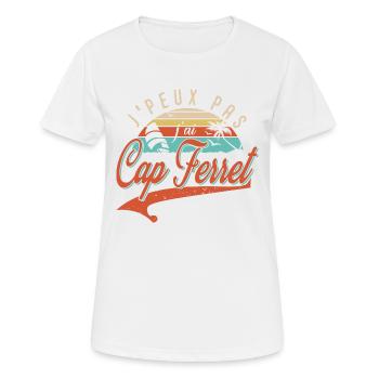 I can't I cap ferret gift man woman - Women's Breathable T-Shirt - white - Front - AI Model Female 172 dark (172cm)