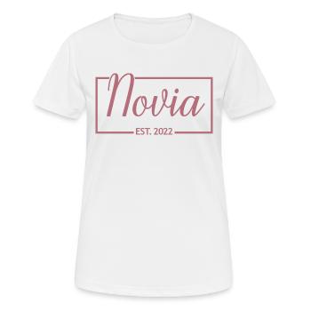 2022 Verlobung Brautdusche Hochzeit - Frauen T-Shirt atmungsaktiv - Weiß - Vorne - AI Model Female 172 dark (172cm)