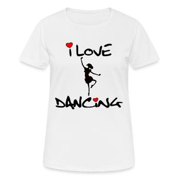 Dancing - Frauen T-Shirt atmungsaktiv - Weiß - Vorne - AI Model Female 172 dark (172cm)