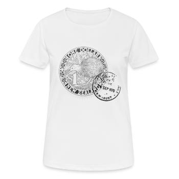 Neuseeland Briefmarke - Frauen T-Shirt atmungsaktiv - Weiß - Vorne - AI Model Female 172 dark (172cm)