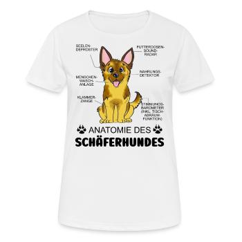 Anatomie des Schäferhundes - Frauen T-Shirt atmungsaktiv - Weiß - Vorne - AI Model Female 172 dark (172cm)