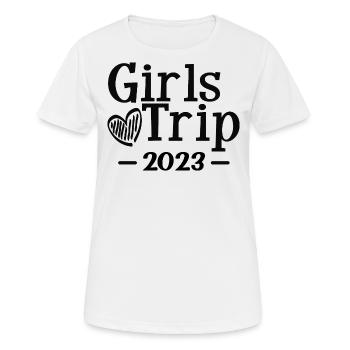 Voyage des filles 2023 Mignonnes Filles Voyage Week-end Vacances - T-shirt respirant Femme - blanc - Devant - AI Model Female 172 dark (172cm)