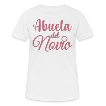 Abuela del Novio Groom's Grandma Wedding Party - Women's Breathable T-Shirt - white - Front - AI Model Female 172 dark (172cm)
