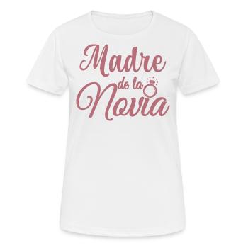 Madre de la Novia Bride's Mother Wedding Gift - Women's Breathable T-Shirt - white - Front - AI Model Female 172 dark (172cm)