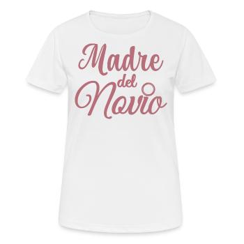 Madre del Novio Groom's Mother Wedding Gift - Women's Breathable T-Shirt - white - Front - AI Model Female 172 dark (172cm)