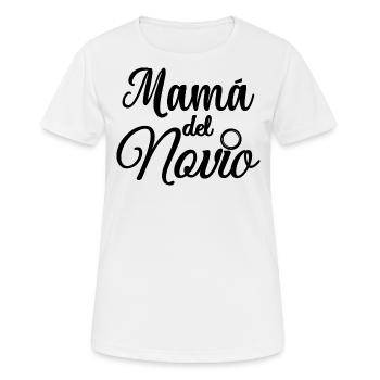 Mama del Novio Groom's Mother Wedding Gift - Women's Breathable T-Shirt - white - Front - AI Model Female 172 dark (172cm)