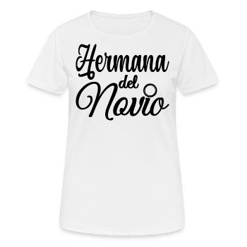 Hermana del Novio Groom's Sister Wedding Gift - Women's Breathable T-Shirt - white - Front - AI Model Female 172 dark (172cm)