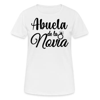 Abuela de la Novia Bride's Grandma Wedding Gift - Women's Breathable T-Shirt - white - Front - AI Model Female 172 dark (172cm)
