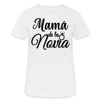 Mama de la Novia Bride's Mother Wedding Gift - Women's Breathable T-Shirt - white - Front - AI Model Female 172 dark (172cm)