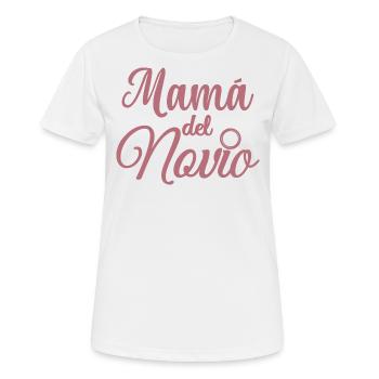 Mama del Novio Groom's Mom Wedding Gift - Women's Breathable T-Shirt - white - Front - AI Model Female 172 dark (172cm)