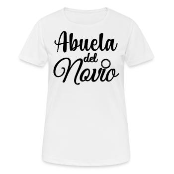 Abuela del Novio Groom's Grandmother Wedding Gift - Women's Breathable T-Shirt - white - Front - AI Model Female 172 dark (172cm)