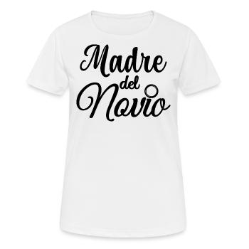 Madre del Novio Groom's Mother Wedding Gift - Women's Breathable T-Shirt - white - Front - AI Model Female 172 dark (172cm)