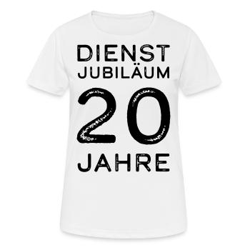 Dienstjubiläum 20 Jahre Firmenjubiläum Geschenk - Frauen T-Shirt atmungsaktiv - Weiß - Vorne - AI Model Female 172 dark (172cm)