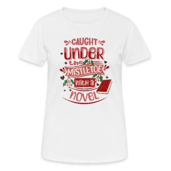 Gui de Noël et livre - T-shirt respirant Femme - blanc - Devant - AI Model Female 172 dark (172cm)