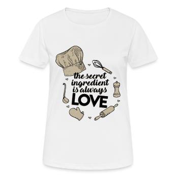 Rezept Liebe - Frauen T-Shirt atmungsaktiv - Weiß - Vorne - AI Model Female 172 dark (172cm)
