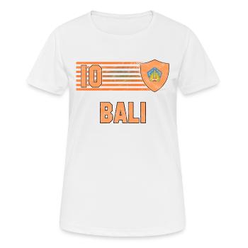 Bali Fußball Mannschaft - Frauen T-Shirt atmungsaktiv - Weiß - Vorne - AI Model Female 172 dark (172cm)