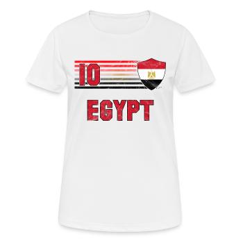 Ägypten Fußball Mannschaft - Frauen T-Shirt atmungsaktiv - Weiß - Vorne - AI Model Female 172 dark (172cm)
