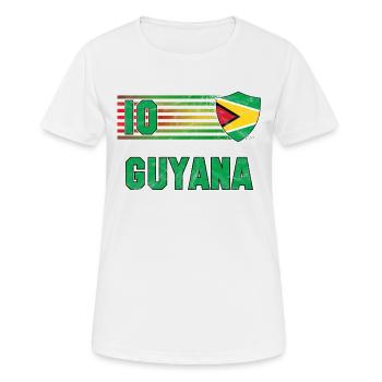Équipe du Guyana de football - T-shirt respirant Femme - blanc - Devant - AI Model Female 172 dark (172cm)