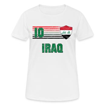 Équipe d’Irak de football - T-shirt respirant Femme - blanc - Devant - AI Model Female 172 dark (172cm)