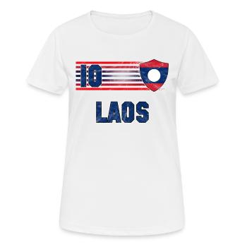 Laos Football Team - Women's Breathable T-Shirt - white - Front - AI Model Female 172 dark (172cm)