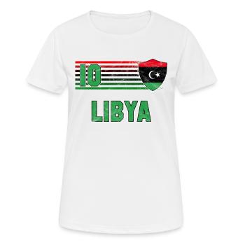 Libyen Fußball Mannschaft - Frauen T-Shirt atmungsaktiv - Weiß - Vorne - AI Model Female 172 dark (172cm)