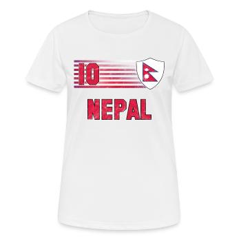 Équipe du Népal de football - T-shirt respirant Femme - blanc - Devant - AI Model Female 172 dark (172cm)