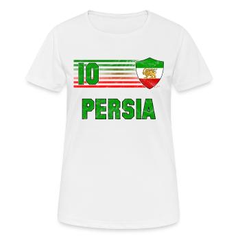Équipe de Perse de football - T-shirt respirant Femme - blanc - Devant - AI Model Female 172 dark (172cm)
