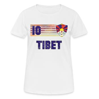 Tibet Football Team - Women's Breathable T-Shirt - white - Front - AI Model Female 172 dark (172cm)