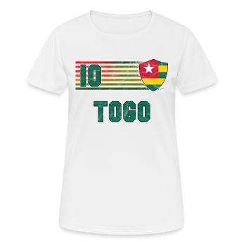 Équipe du Togo de football - T-shirt respirant Femme - blanc - Devant - AI Model Female 172 dark (172cm)