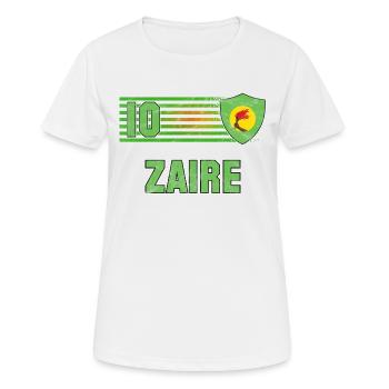 Zaire Fußball Mannschaft - Frauen T-Shirt atmungsaktiv - Weiß - Vorne - AI Model Female 172 dark (172cm)