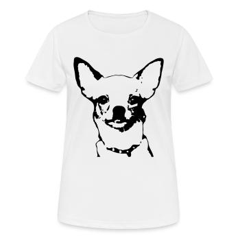 Chihuahua - Frauen T-Shirt atmungsaktiv - Weiß - Vorne - AI Model Female 172 dark (172cm)