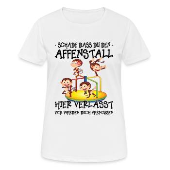 Wir werden dich vermissen - Jobwechsel - Frauen T-Shirt atmungsaktiv - Weiß - Vorne - AI Model Female 172 dark (172cm)