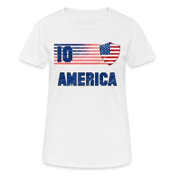 USA Soccer Team - Women's Breathable T-Shirt - white - Front - AI Model Female 172 dark (172cm)