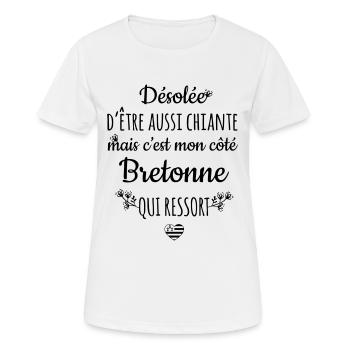 My Breton side that stands out - Women's Breathable T-Shirt - white - Front - AI Model Female 172 dark (172cm)