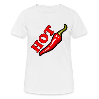Le chili chaud - T-shirt respirant Femme - blanc - Devant - AI Model Female 172 dark (172cm)