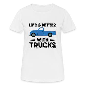 Pick Up Vintage Wagon Pickup Truck - T-shirt respirant Femme - blanc - Devant - AI Model Female 172 dark (172cm)