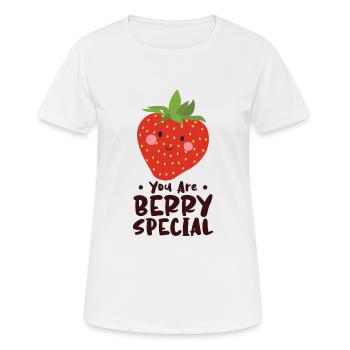 You Are Berry Special Berries Strawberry Fruit - Women's Breathable T-Shirt - white - Front - AI Model Female 172 dark (172cm)