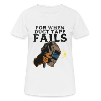 Schweißen Schweißer Schweißerin Schlosser - Frauen T-Shirt atmungsaktiv - Weiß - Vorne - AI Model Female 172 dark (172cm)