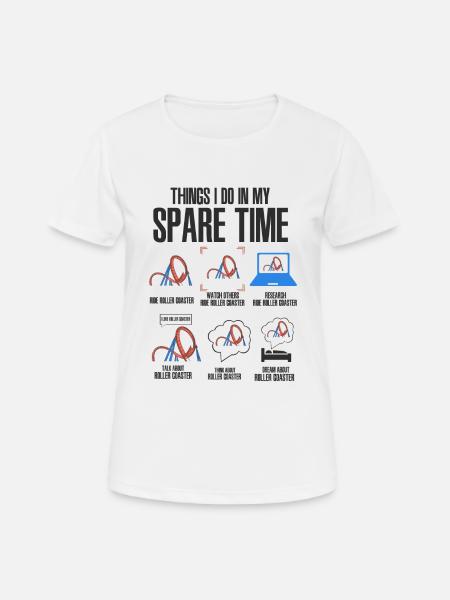 Achterbahn Liebhaber Vergnügungspark Fahrt - Frauen T-Shirt atmungsaktiv - Weiß