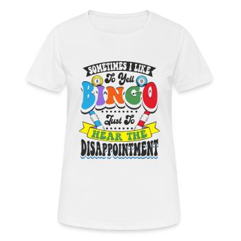 Jeu Bingo Fan Lottery Jeu Bingo - T-shirt respirant Femme - blanc - Devant - AI Model Female 172 dark (172cm)