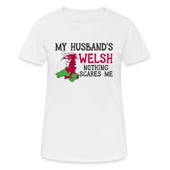 Ehefrau Wales Verheiratet Walisisch Waliserin - Frauen T-Shirt atmungsaktiv - Weiß - Vorne - AI Model Female 172 dark (172cm)