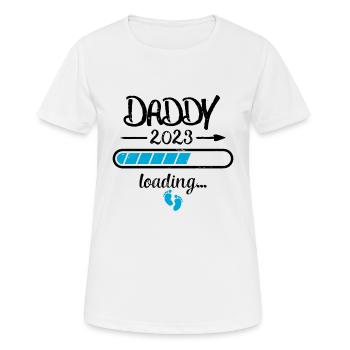 Daddy 2023 Loading Schwangerschaft Vater Geburt - Frauen T-Shirt atmungsaktiv - Weiß - Vorne - AI Model Female 172 dark (172cm)