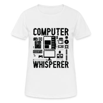 Computer Whisperer IT Support Programmierer - Frauen T-Shirt atmungsaktiv - Weiß - Vorne - AI Model Female 172 dark (172cm)