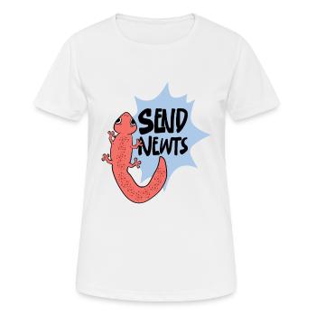 Herpetologie Molch Amphibie Tierhalter Herpetologe - Frauen T-Shirt atmungsaktiv - Weiß - Vorne - AI Model Female 172 dark (172cm)