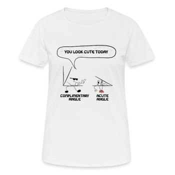 Mathematik Akuter Winkel Mathematiklehrer - Frauen T-Shirt atmungsaktiv - Weiß - Vorne - AI Model Female 172 dark (172cm)